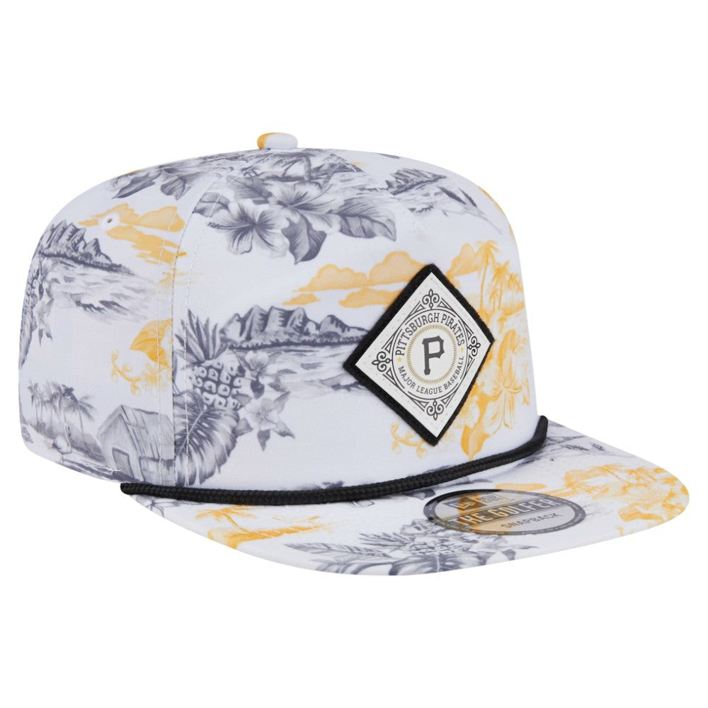 Pittsburgh Pirates Printed Island Golfer Snapback Hat White | New Era