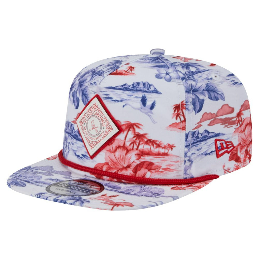 St. Louis Cardinals Printed Island Golfer Snapback Hat White | New Era