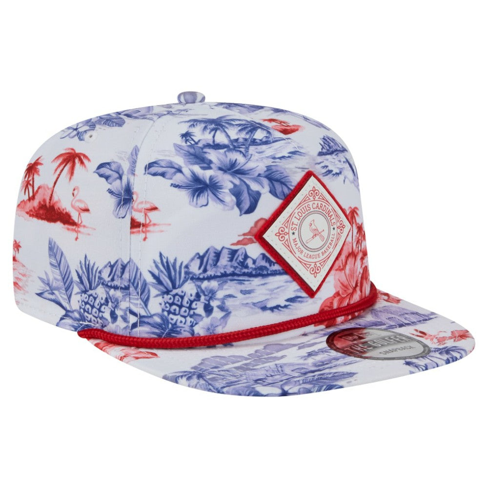 St. Louis Cardinals Printed Island Golfer Snapback Hat White | New Era