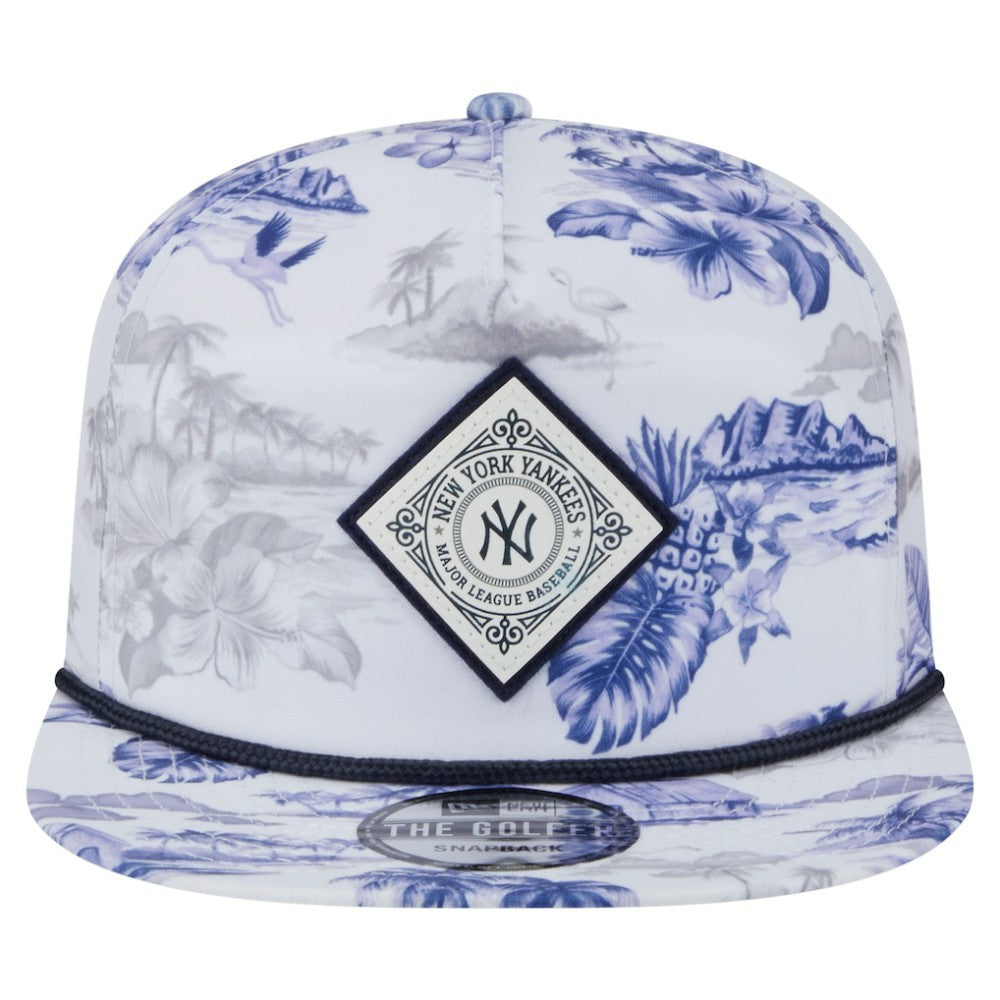 New York Yankees Printed Island Golfer Snapback Hat White | New Era