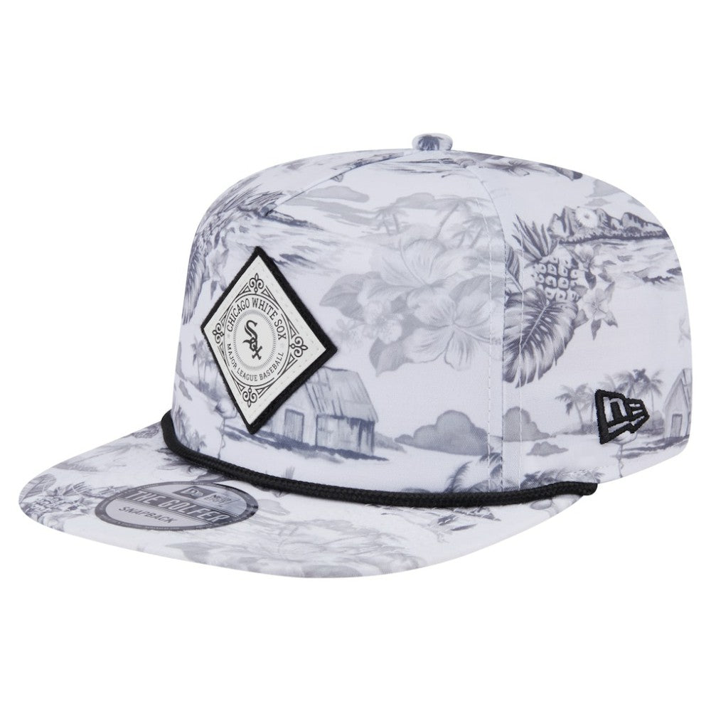 Chicago White Sox Printed Island Golfer Snapback Hat White | New Era
