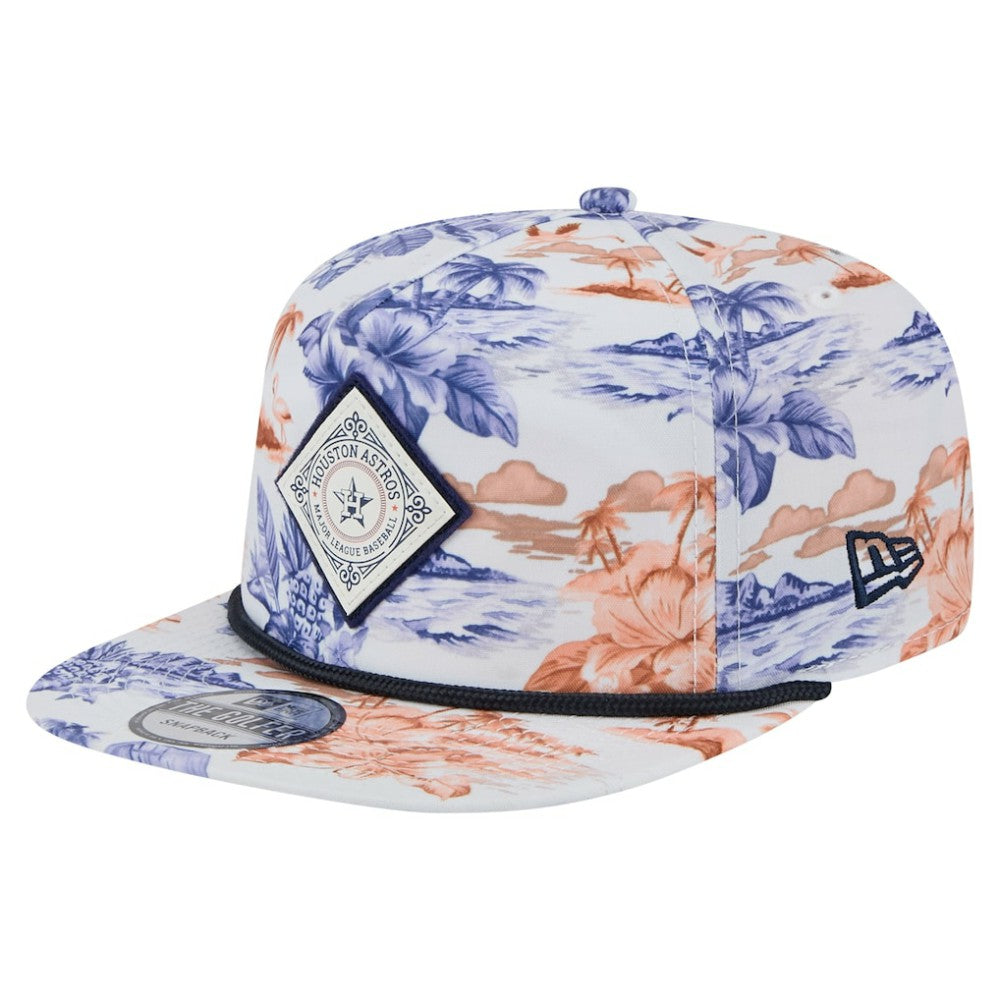 Houston Astros Printed Island Golfer Snapback Hat White | New Era