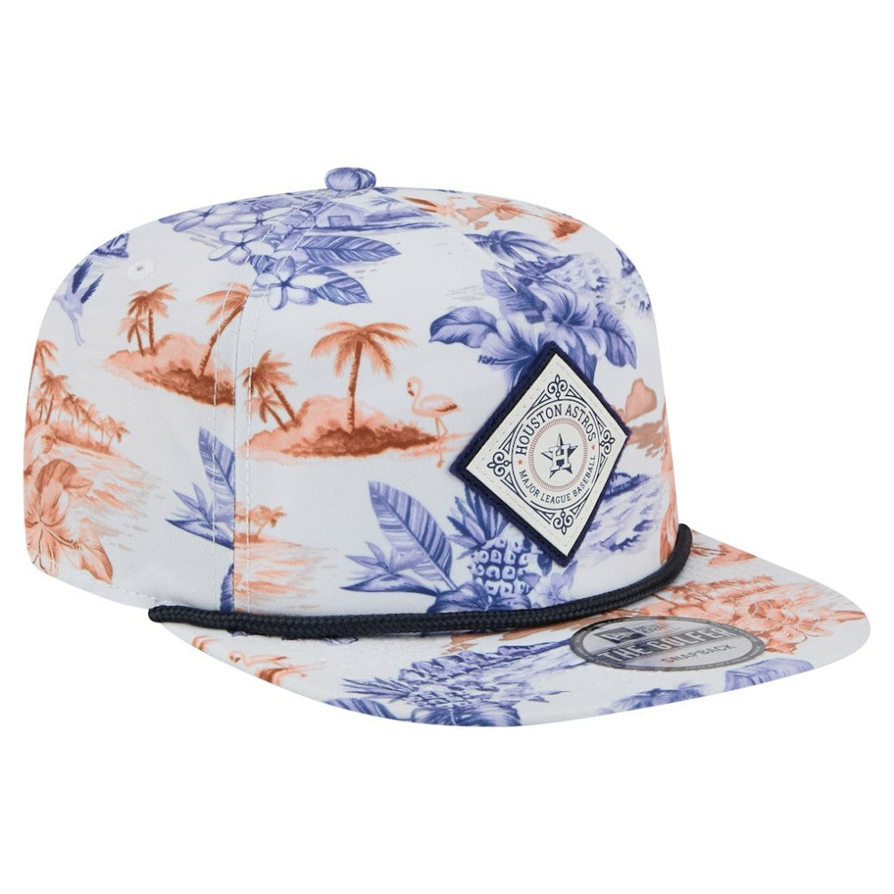 Houston Astros Printed Island Golfer Snapback Hat White | New Era