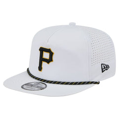 Pittsburgh Pirates Perforated Golfer Snapback Hat White | New Era
