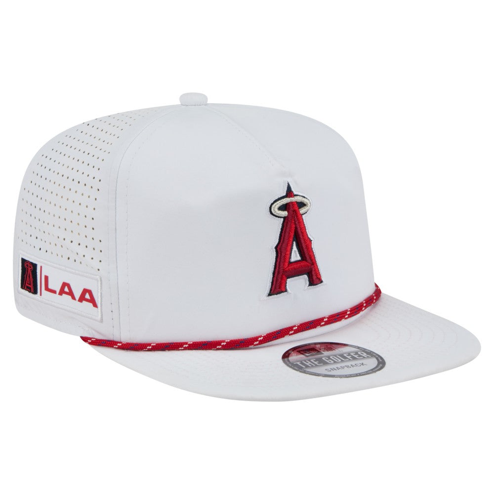 Los Angeles Angels Perforated Golfer Snapback Hat White | New Era