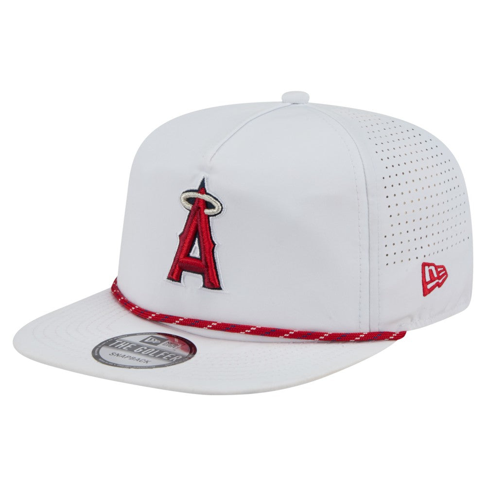 Los Angeles Angels Perforated Golfer Snapback Hat White | New Era