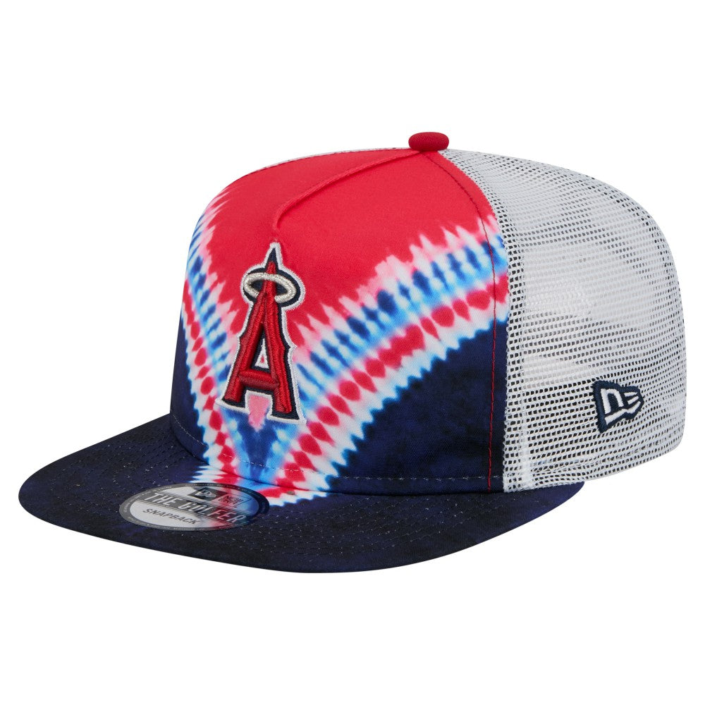 Los Angeles Angels Tie-Dye Golfer Trucker Adjustable Hat | New Era