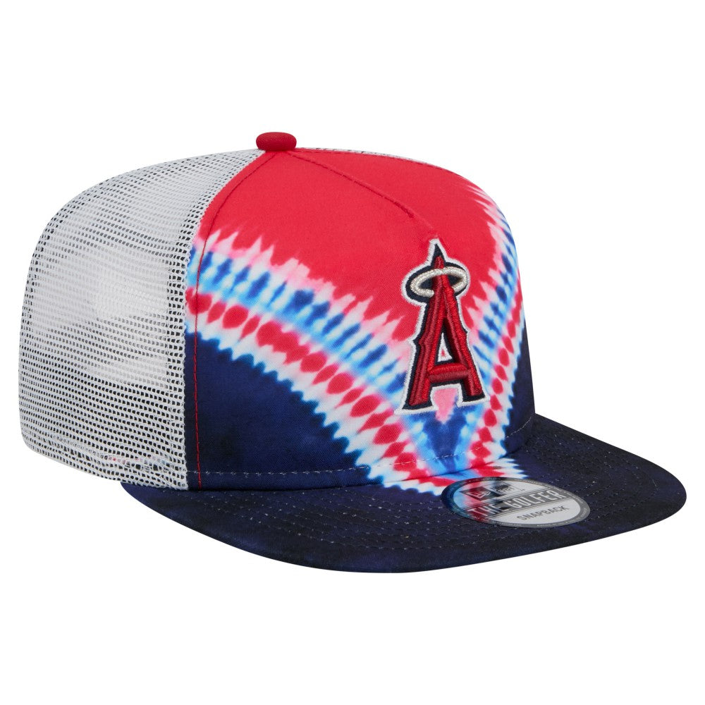 Los Angeles Angels Tie-Dye Golfer Trucker Adjustable Hat | New Era