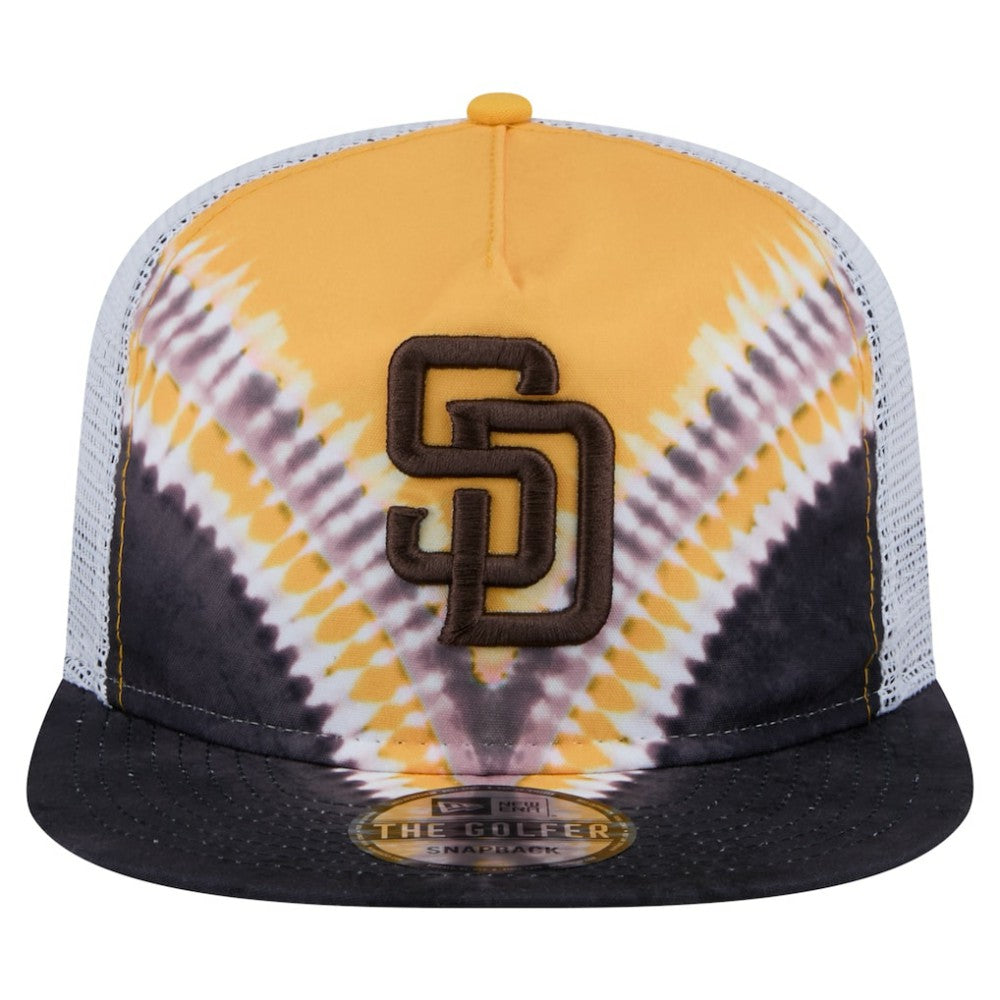 San Diego Padres Tie-Dye Golfer Trucker Adjustable Hat | New Era