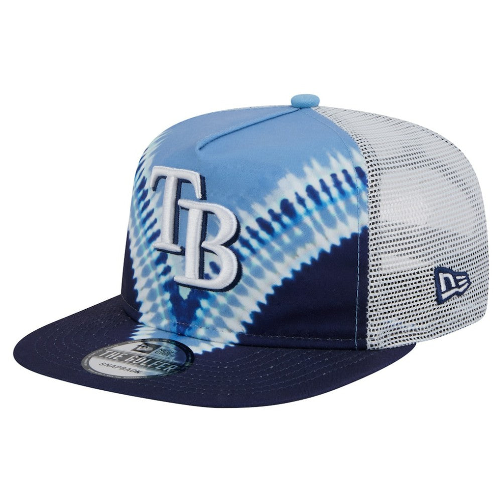 Tampa Bay Rays Tie-Dye Golfer Trucker Adjustable Hat | New Era