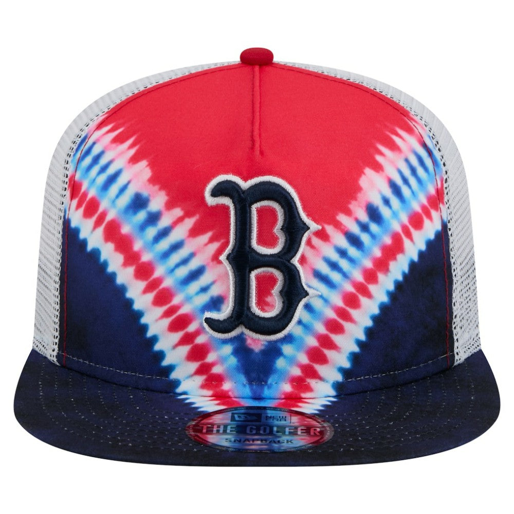 Boston Red Sox Tie-Dye Golfer Trucker Adjustable Hat | New Era