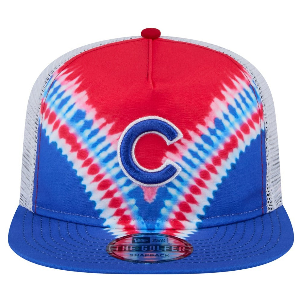 Chicago Cubs Tie-Dye Golfer Trucker Adjustable Hat | New Era