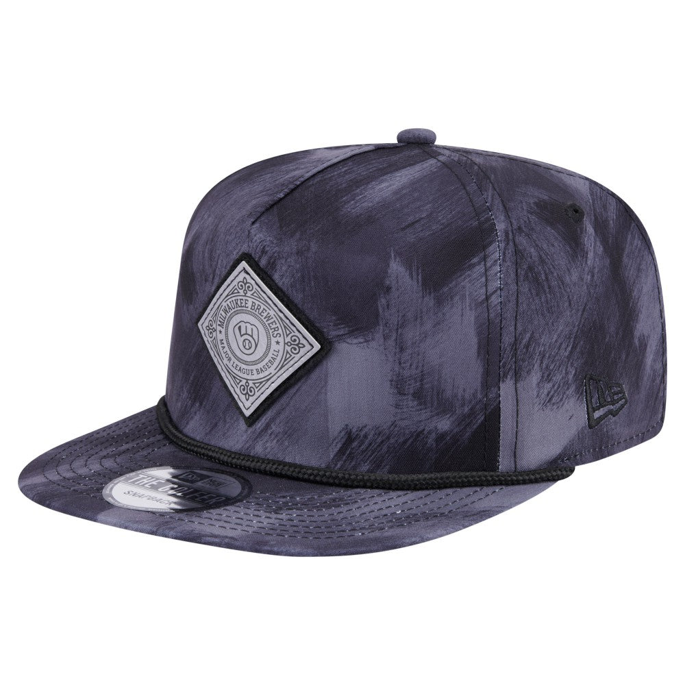 Milwaukee Brewers Printed Golfer Snapback Hat Navy | New Era