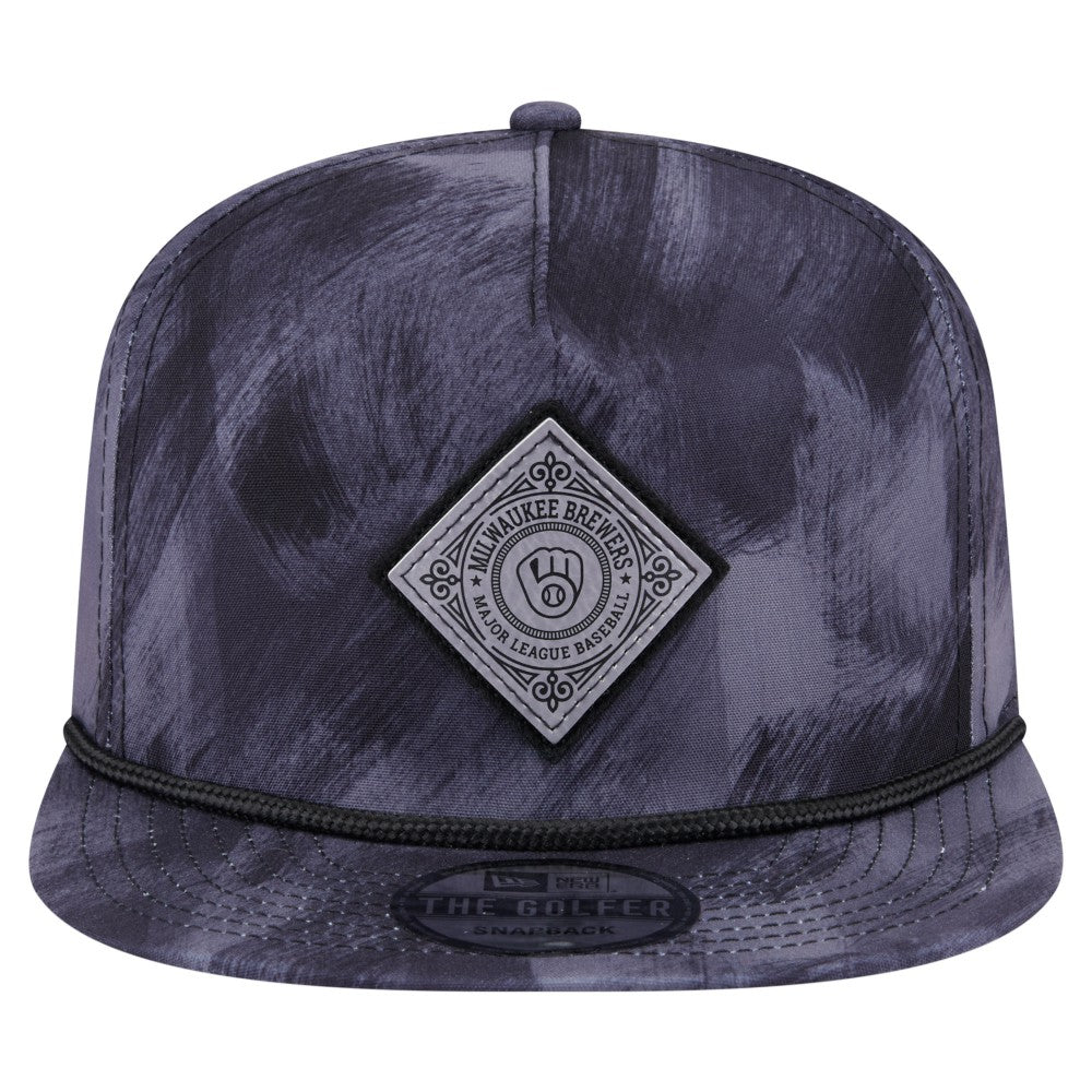 Milwaukee Brewers Printed Golfer Snapback Hat Navy | New Era