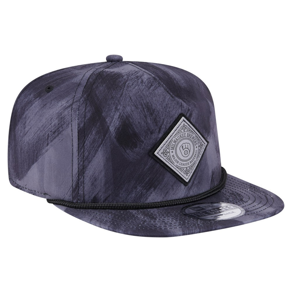 Milwaukee Brewers Printed Golfer Snapback Hat Navy | New Era