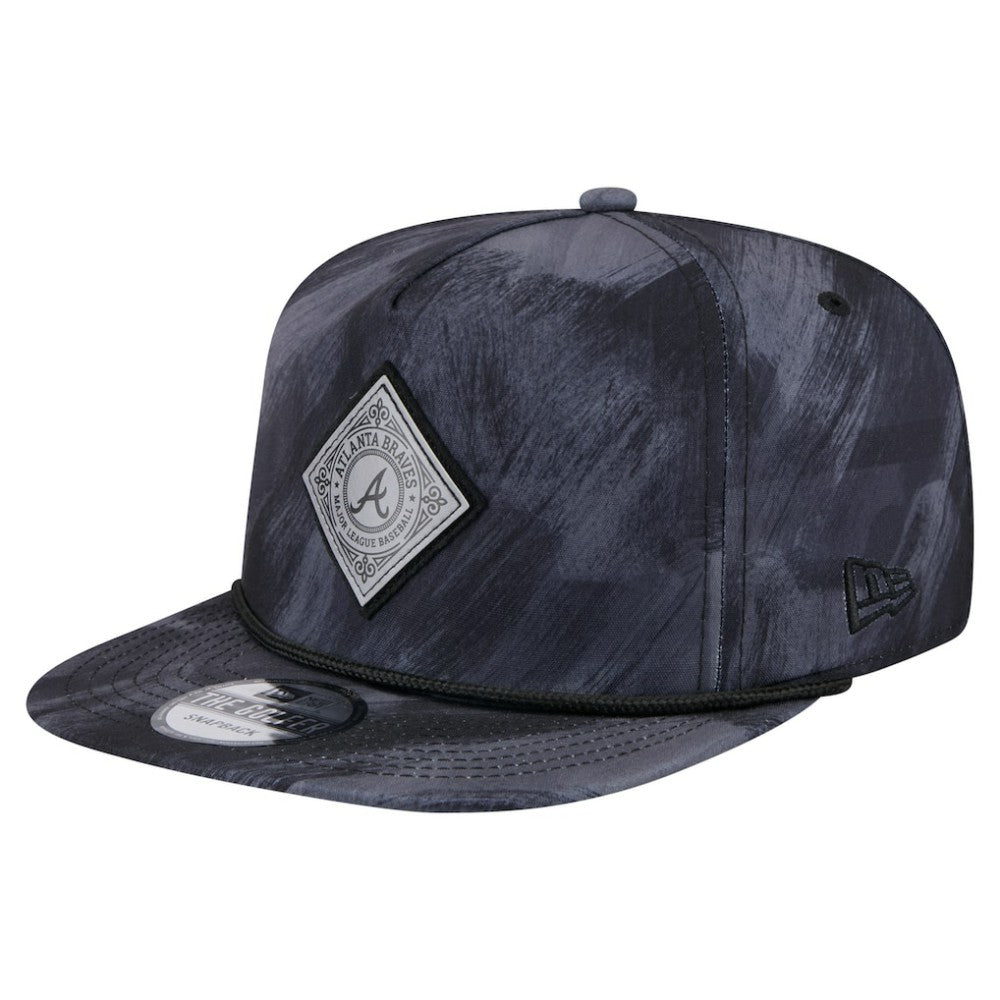Atlanta Braves Printed Golfer Snapback Hat Navy | New Era