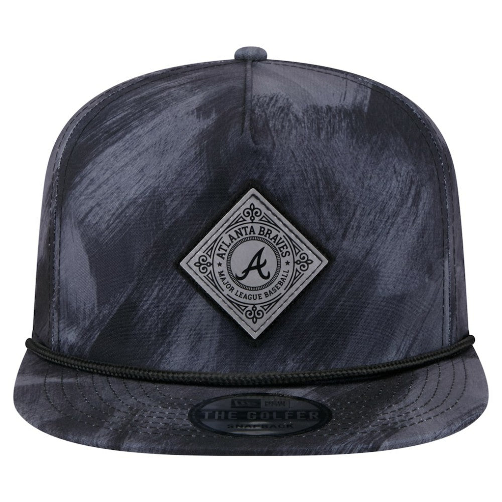 Atlanta Braves Printed Golfer Snapback Hat Navy | New Era