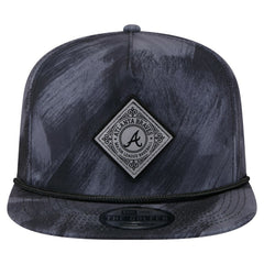 Atlanta Braves Printed Golfer Snapback Hat Navy | New Era