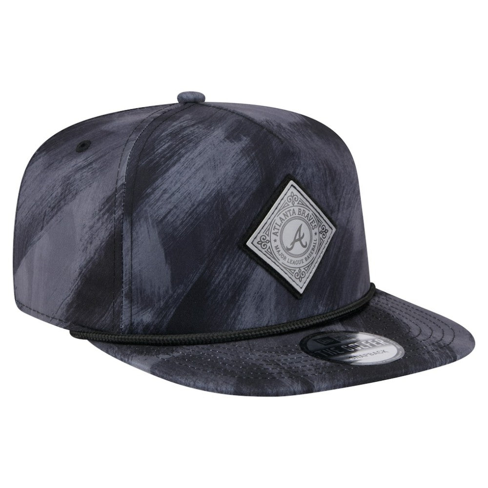 Atlanta Braves Printed Golfer Snapback Hat Navy | New Era