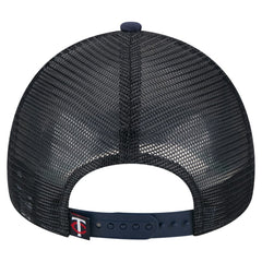 Minnesota Twins Distressed 9FORTY A-Frame Adjustable Trucker Hat White/Navy | New Era