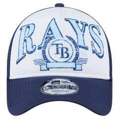 Tampa Bay Rays Distressed 9FORTY A-Frame Adjustable Trucker Hat Navy | New Era