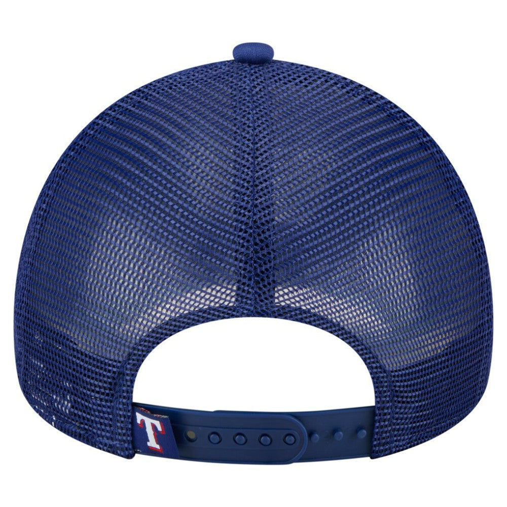 Texas Rangers Trucker A-Frame 9FORTY Adjustable Hat White/Royal | New Era