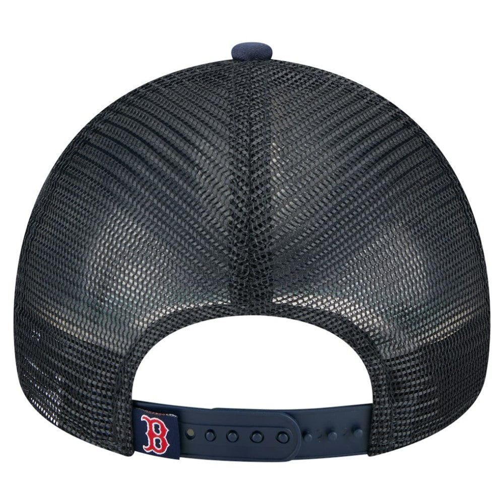 Boston Red Sox Distressed 9FORTY A-Frame Adjustable Trucker Hat Navy | New Era