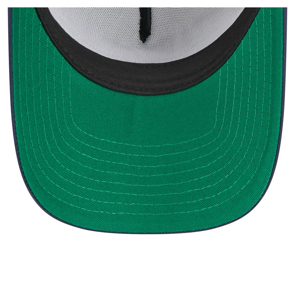 Cleveland Guardians Distressed 9FORTY A-Frame Adjustable Trucker Hat White/Navy | New Era