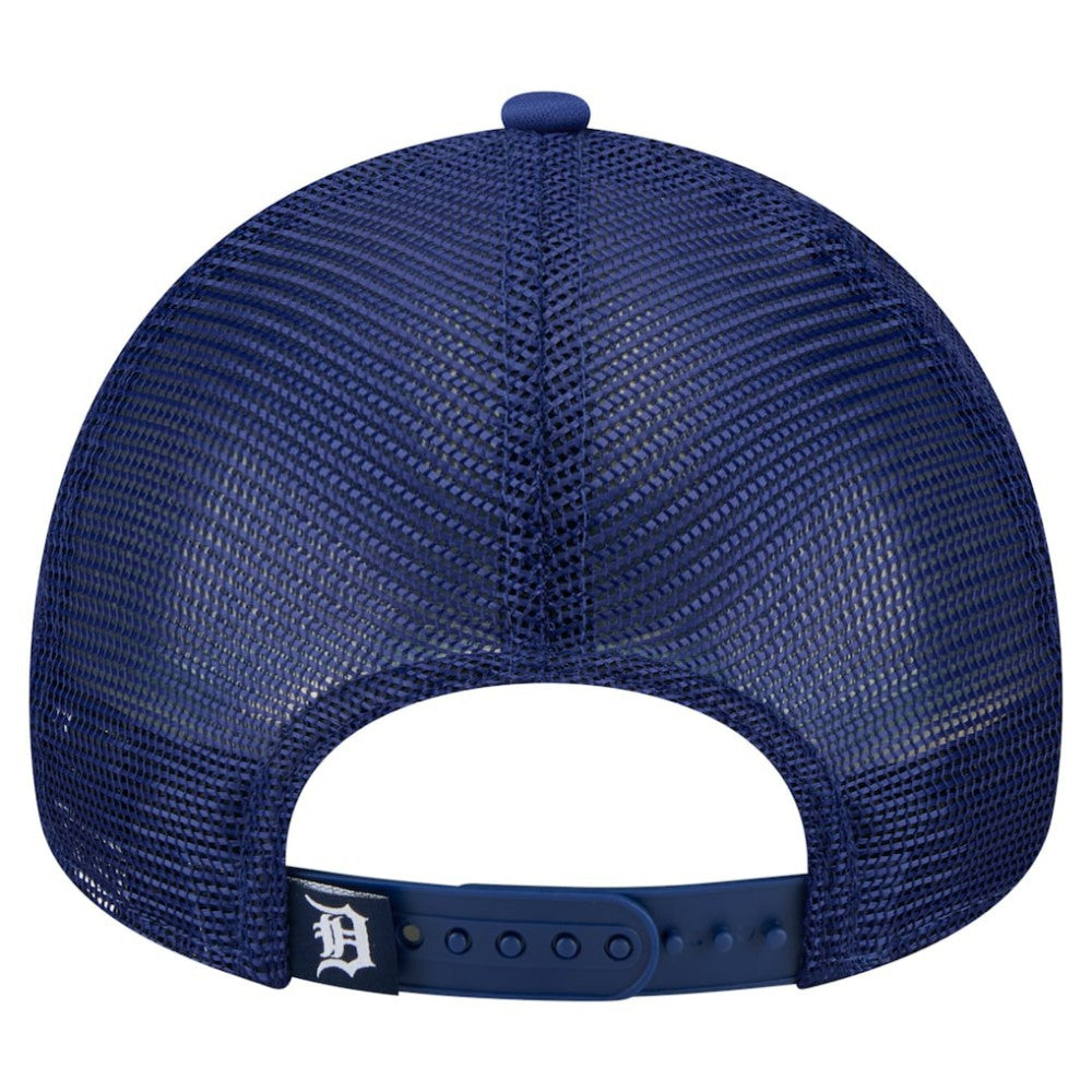 Detroit Tigers Distressed 9FORTY A-Frame Adjustable Trucker Hat White/Navy | New Era