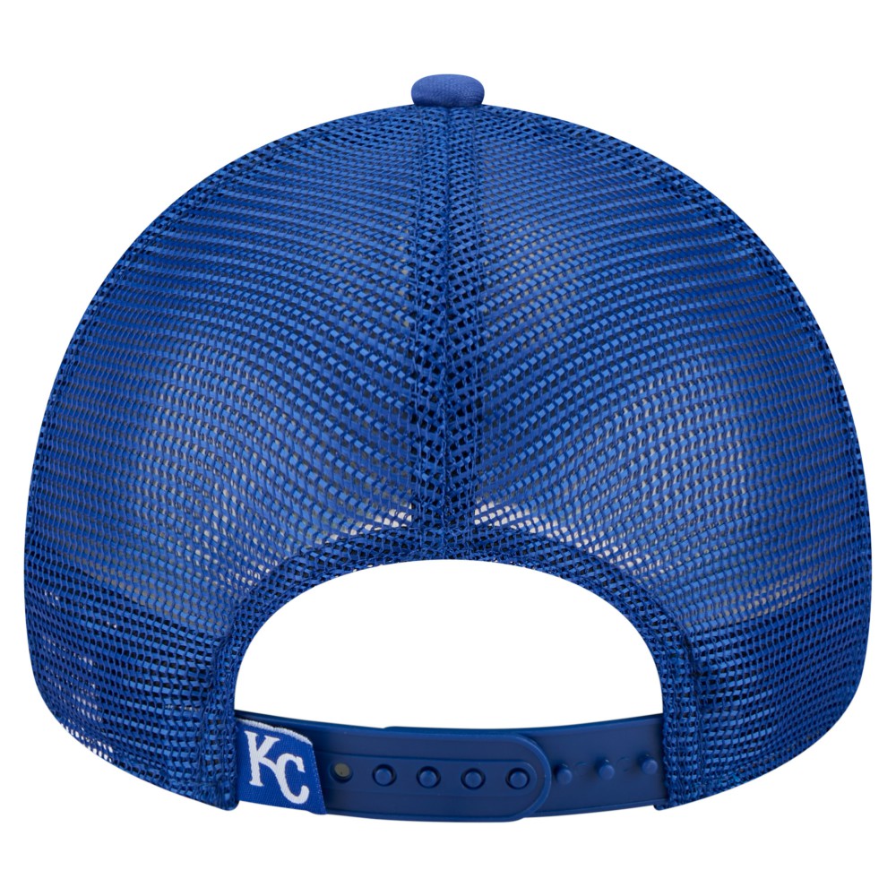 Kansas City Royals Distressed 9FORTY A-Frame Adjustable Trucker Hat Royal | New Era