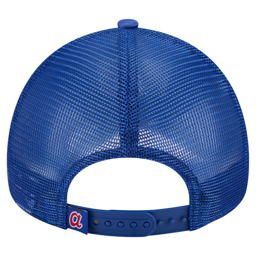 Atlanta Braves Trucker A-Frame 9FORTY Adjustable Hat White/Royal | New Era