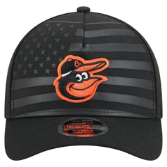 Baltimore Orioles American Flag 9FORTY M-Crown A-Frame Adjustable Hat Black | New Era