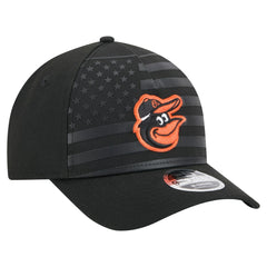 Baltimore Orioles American Flag 9FORTY M-Crown A-Frame Adjustable Hat Black | New Era