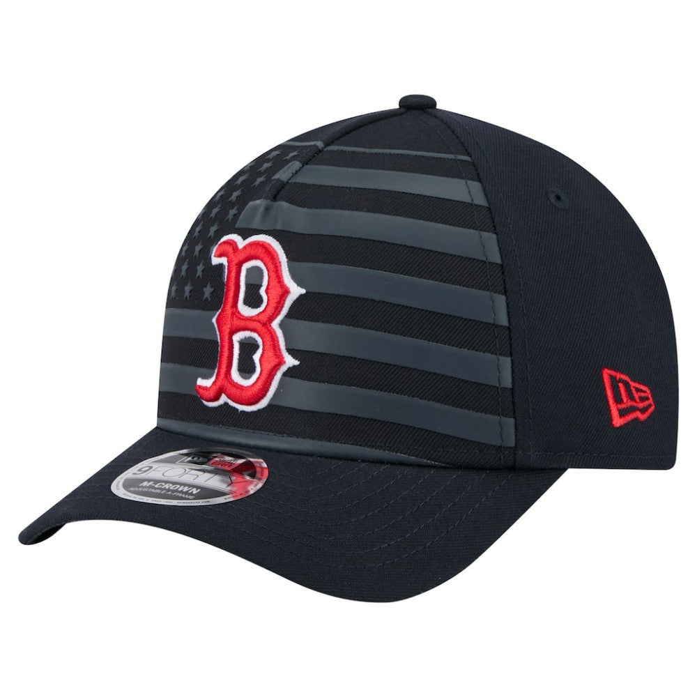 Boston Red Sox American Flag 9FORTY M-Crown A-Frame Adjustable Hat Navy | New Era