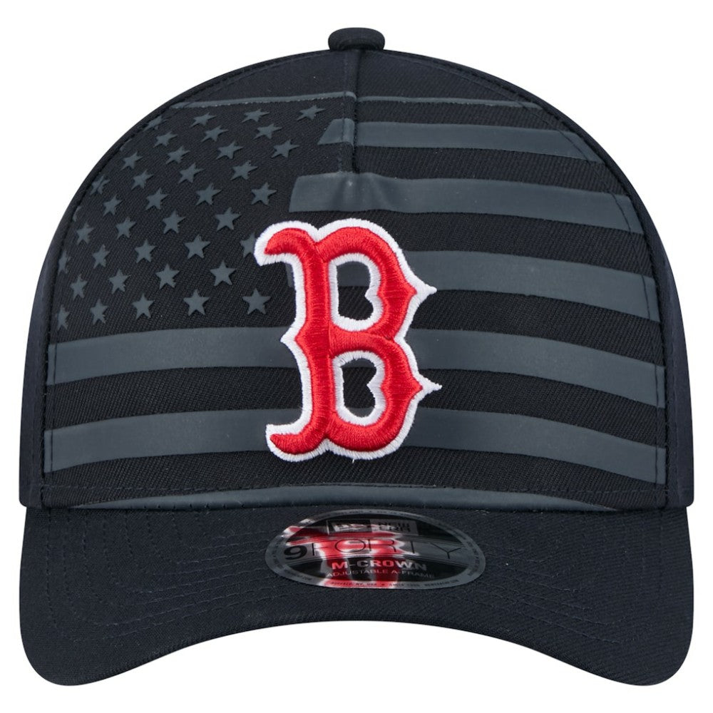 Boston Red Sox American Flag 9FORTY M-Crown A-Frame Adjustable Hat Navy | New Era