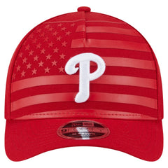 Philadelphia Phillies American Flag 9FORTY M-Crown A-Frame Adjustable Hat Red | New Era