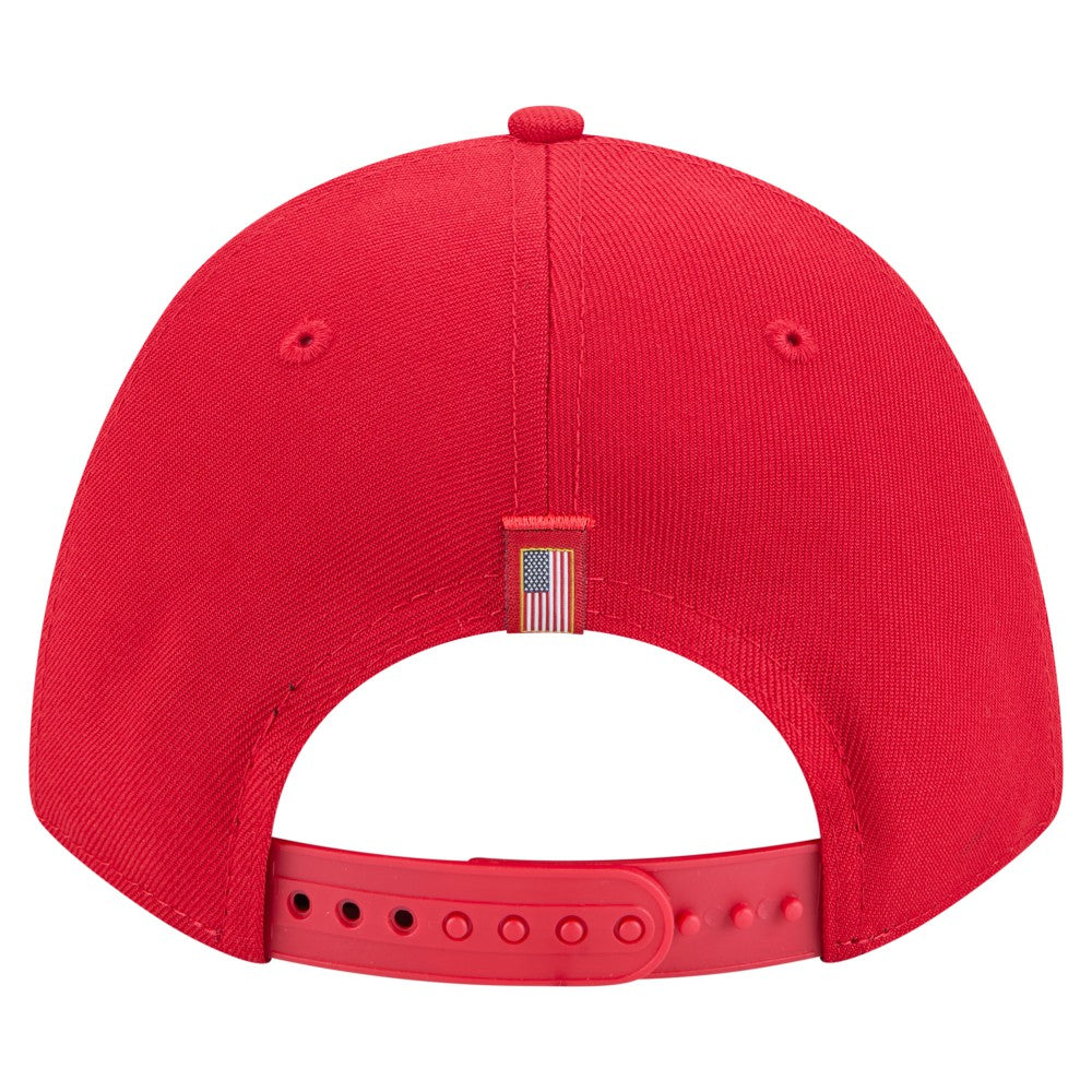 Los Angeles Angels American Flag 9FORTY M-Crown A-Frame Adjustable Hat Red | New Era