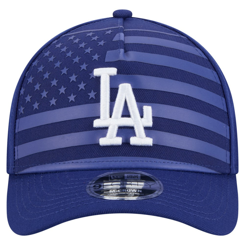 Los Angeles Dodgers American Flag 9FORTY M-Crown A-Frame Adjustable Hat Royal | New Era