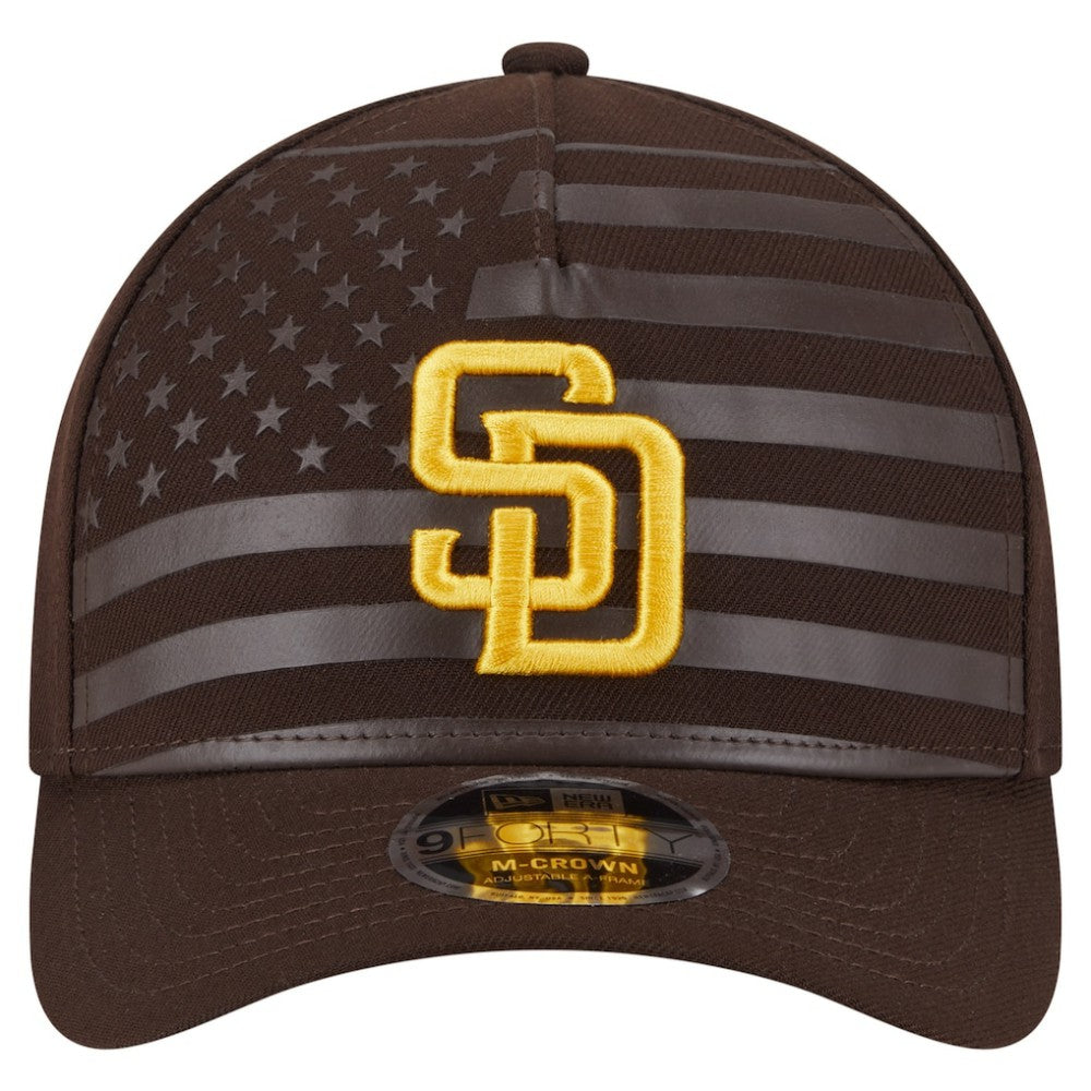 San Diego Padres American Flag 9FORTY M-Crown A-Frame Adjustable Hat Brown | New Era
