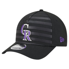 Colorado Rockies American Flag 9FORTY M-Crown A-Frame Adjustable Hat Black | New Era