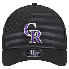 Colorado Rockies American Flag 9FORTY M-Crown A-Frame Adjustable Hat Black | New Era