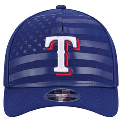 Texas Rangers American Flag 9FORTY M-Crown A-Frame Adjustable Hat Royal | New Era