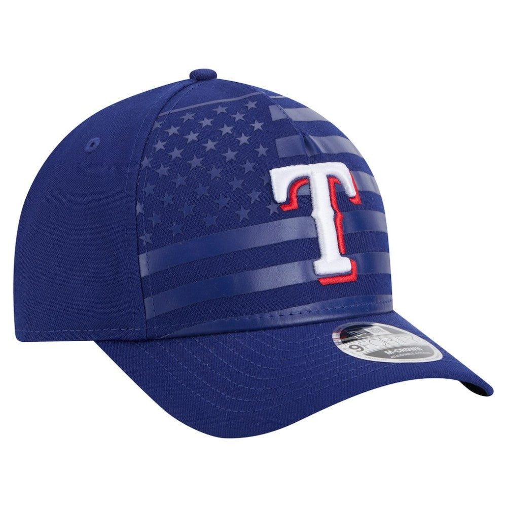 Texas Rangers American Flag 9FORTY M-Crown A-Frame Adjustable Hat Royal | New Era