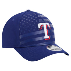 Texas Rangers American Flag 9FORTY M-Crown A-Frame Adjustable Hat Royal | New Era