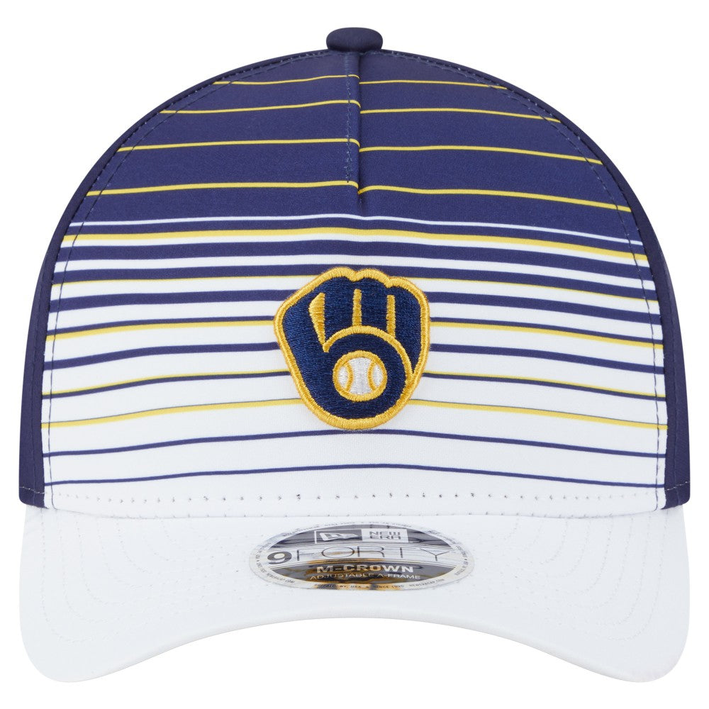 Milwaukee Brewers Gradient 9FORTY M-Crown Adjustable Hat Navy | New Era