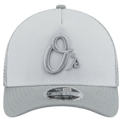 Baltimore Orioles Color Pack A-Frame 9FORTY Trucker Adjustable Hat Gray | New Era