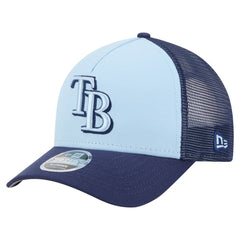 Tampa Bay Rays 2-Tone Color Pack 9FORTY M-Crown A-Frame Adjustable Hat Light Blue/Navy | New Era