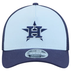 Houston Astros 2-Tone Color Pack 9FORTY M-Crown A-Frame Adjustable Hat Light Blue/Navy | New Era