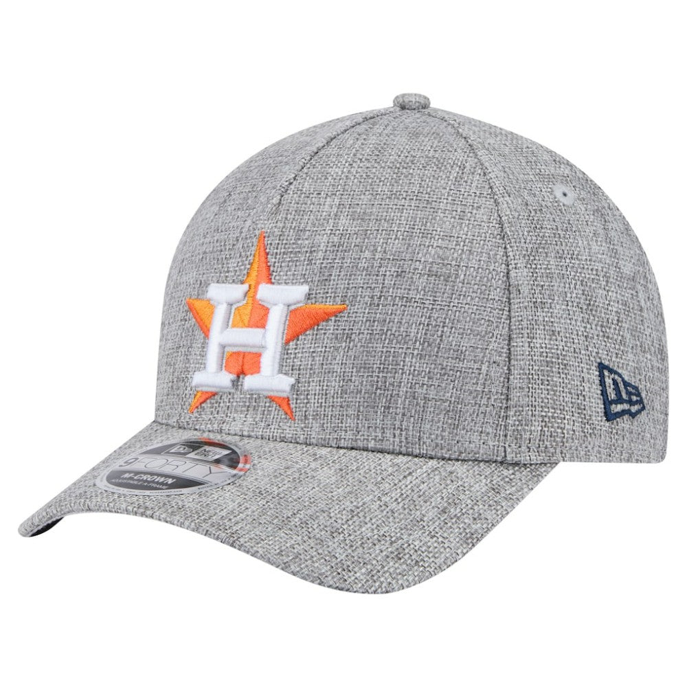 Houston Astros Cotton Weave M-Crown A-Frame 9FORTY Adjustable Hat Gray | New Era