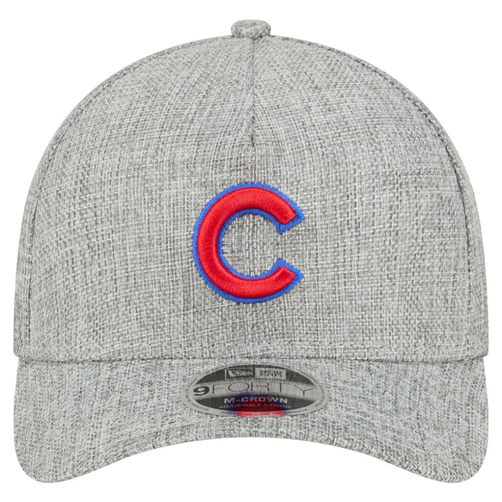 Chicago Cubs Cotton Weave M-Crown A-Frame 9FORTY Adjustable Hat Gray | New Era